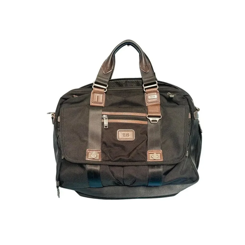 TUMI Ballistic Nylon Business Bag 22634HKH Pinckney Flap Brief Messenger w Strap